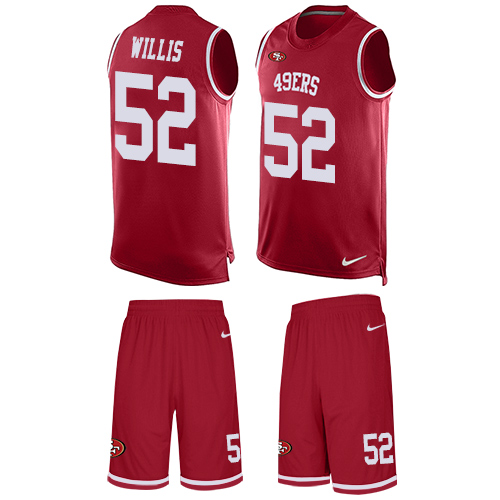 Men's Limited Patrick Willis Nike Jersey Red - #52 Tank Top Suit NFL San Francisco 49ers